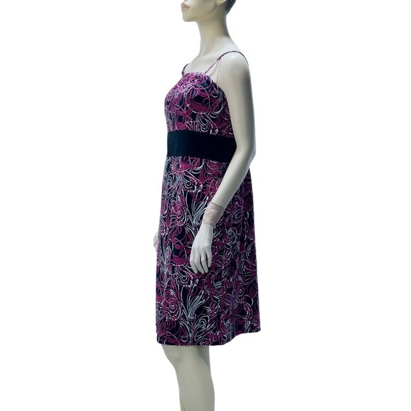 Ann Taylor LOFT Women Floral Print Strapless Dress Lined Pink Black Plus Size 18 - Picture 13 of 16
